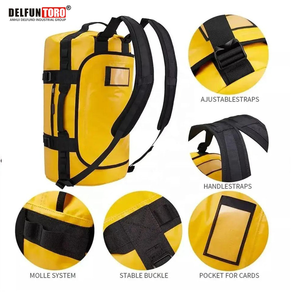 Tarpaulin Duffel Bag Gym Bag Waterproof Rucksack Big Large Foldable Travel Bag Outdoor Zipper PVC