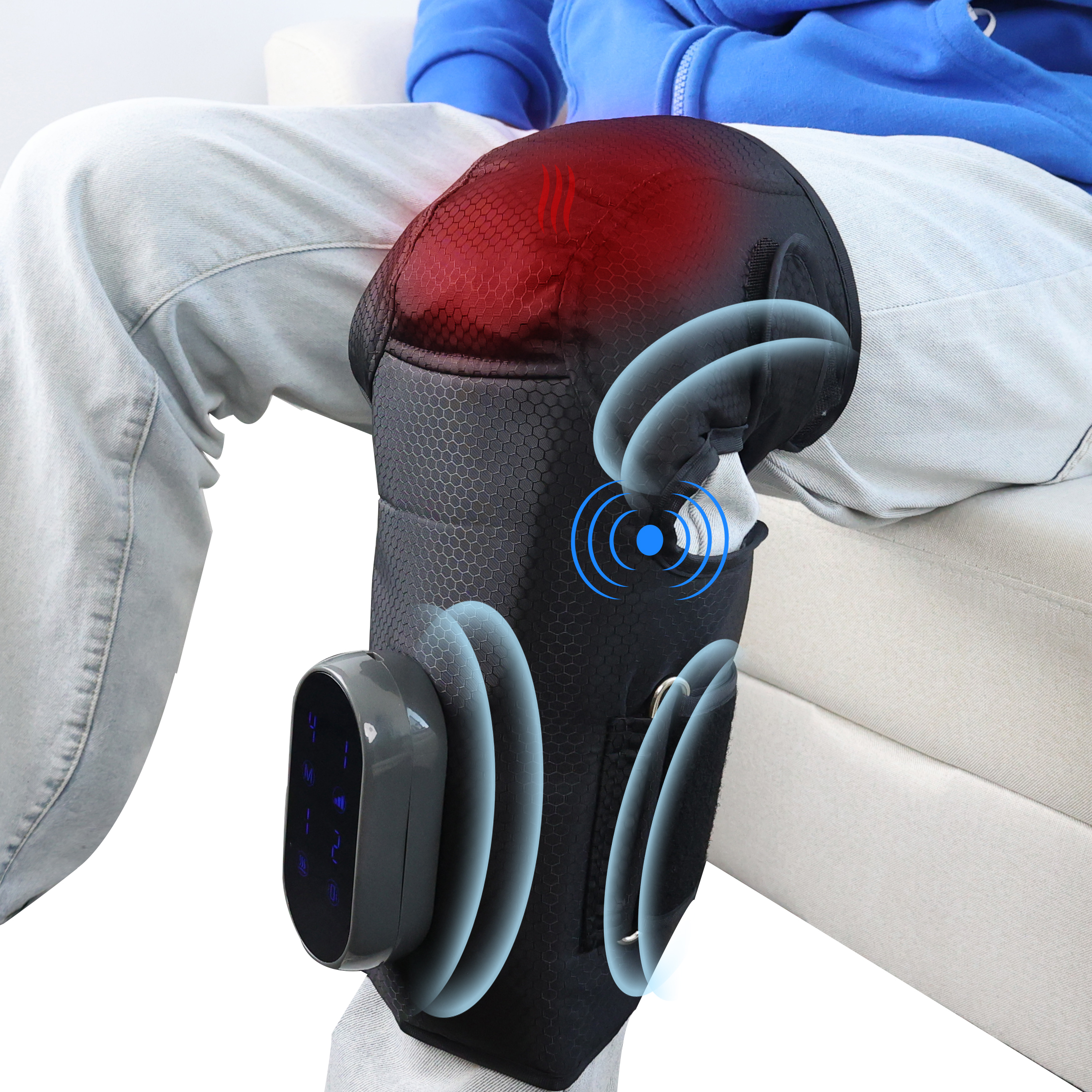 Air Compressure & Vibration & Heat Knee Calf Leg Massage
