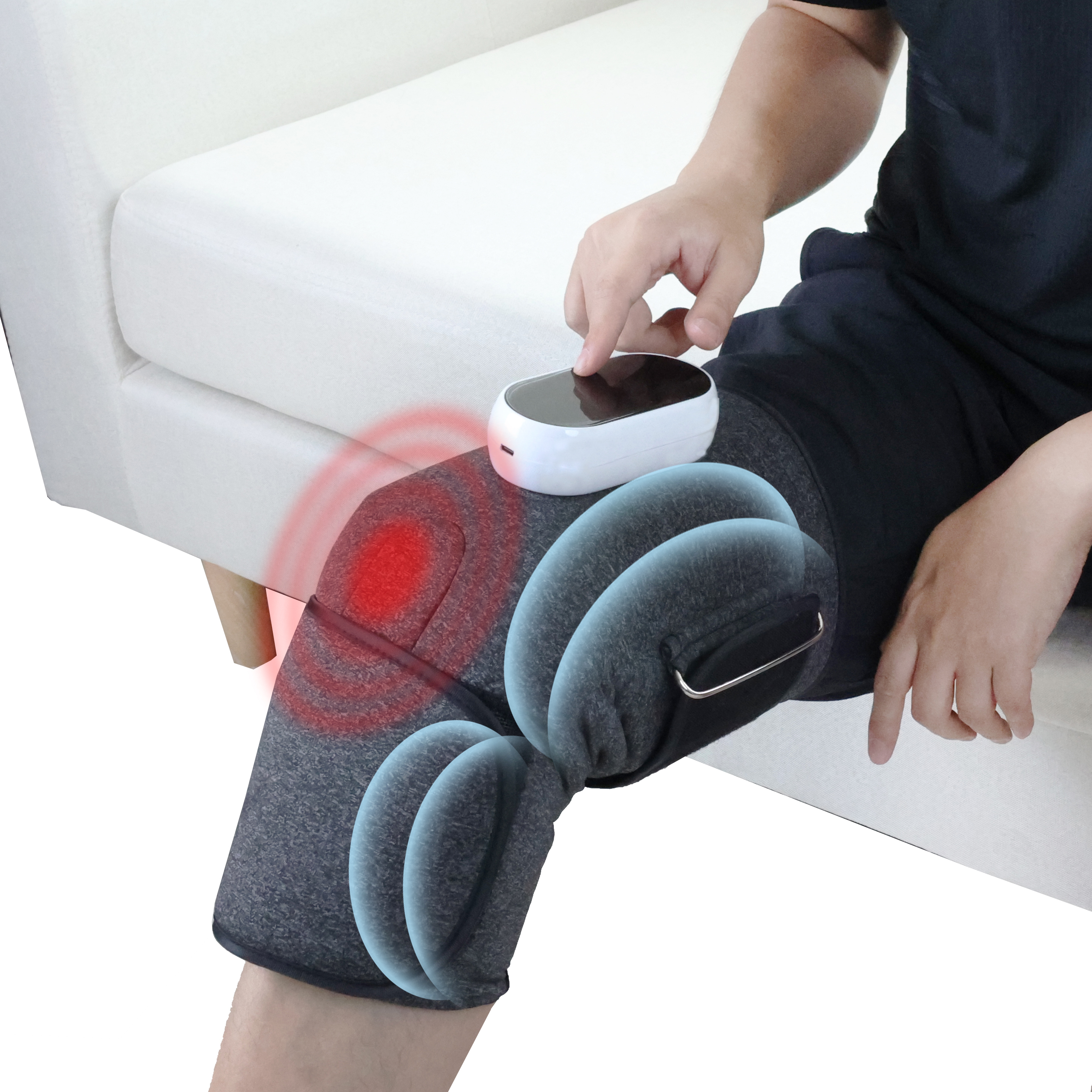 Air Compressure & Vibration & Heat Knee Calf Leg Massage