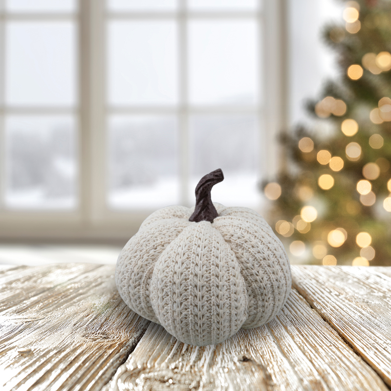 8'' Harvest Knitted Pumpkin
