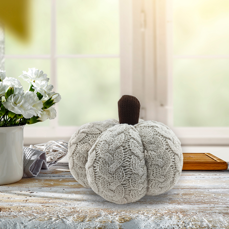 8'' Harvest Knitted Pumpkin