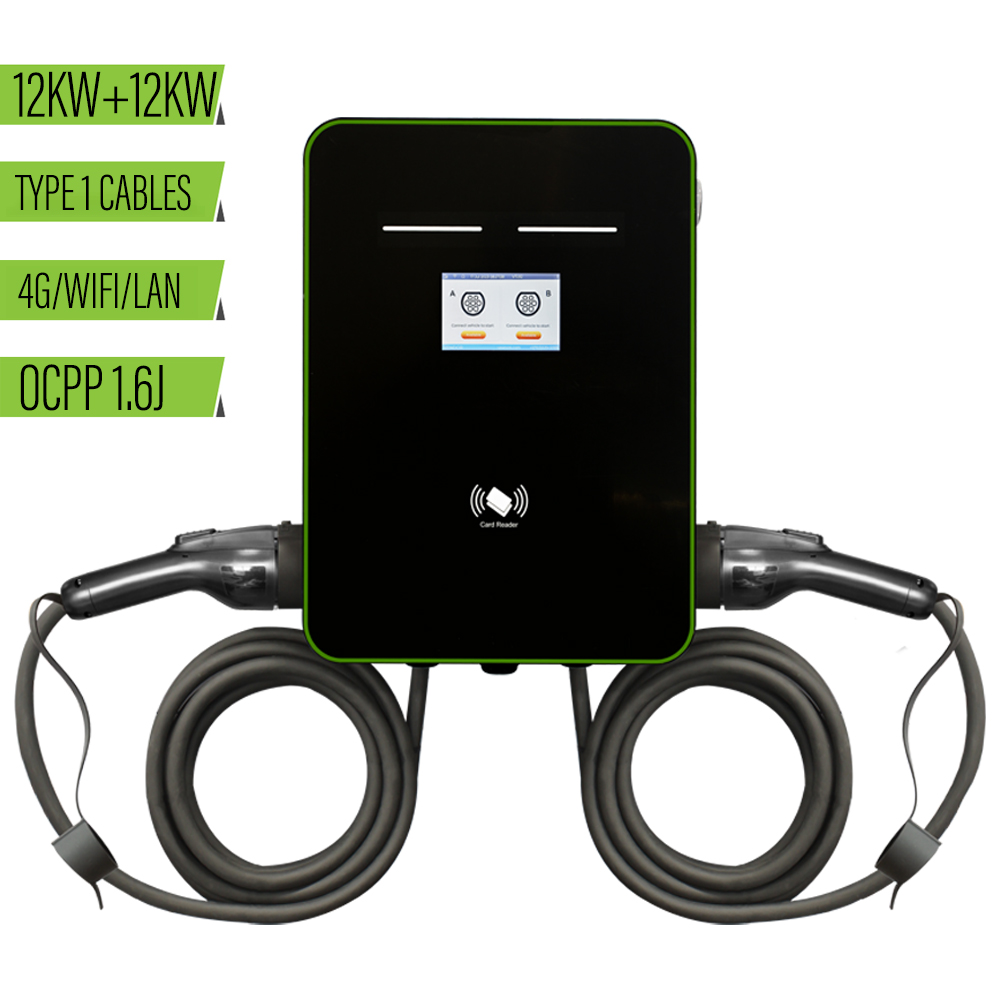 American Standard Dual-Gun 12KW AC Electric Vehicle Charging Pile