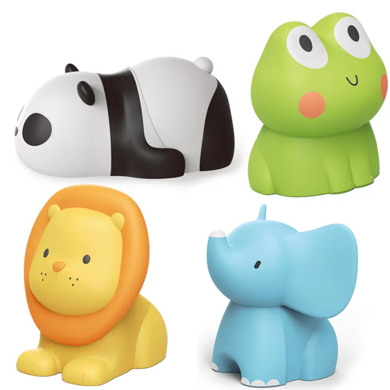 Baby Bath Toy Cute Cartoon Animals Bathroom Toy Soft Rubber Toy