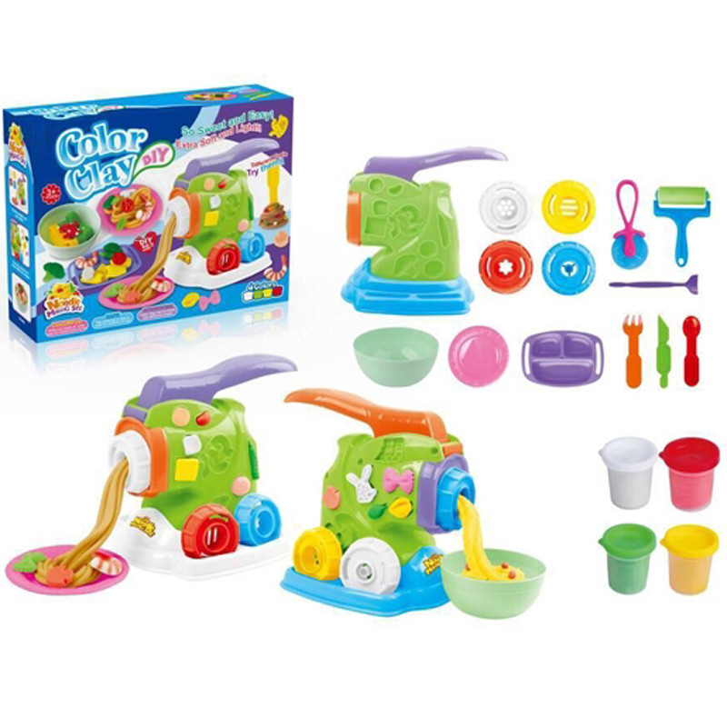 Kids DIY Colored Clay Toy Colored Clay Noodle Machine Toy Pretend Play Toy Educational Toy