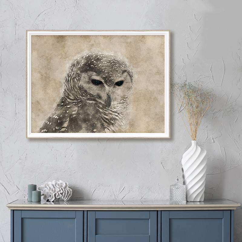 Home Decor Wall art Painting Double Color Framed Art for Living Room Lovely Cute Animal Great Design