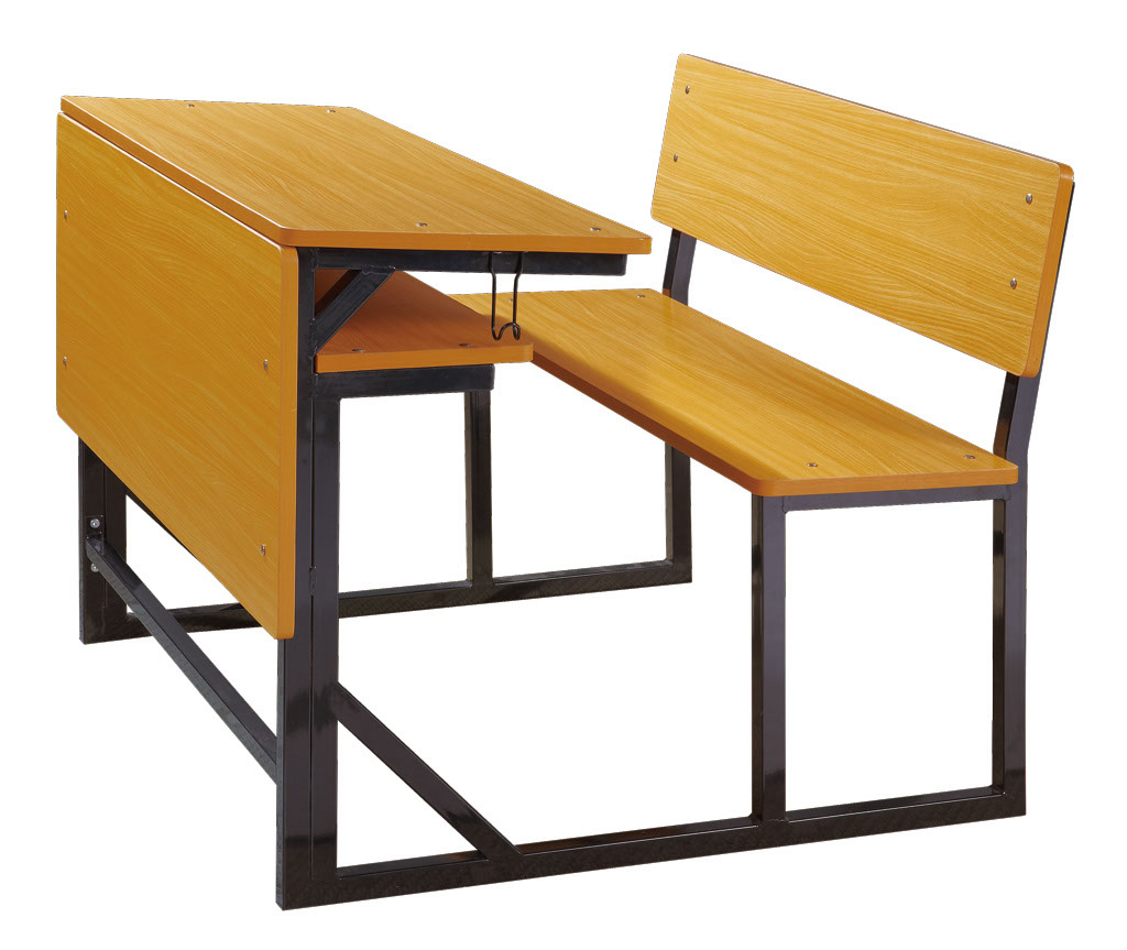 Double school desk and chair