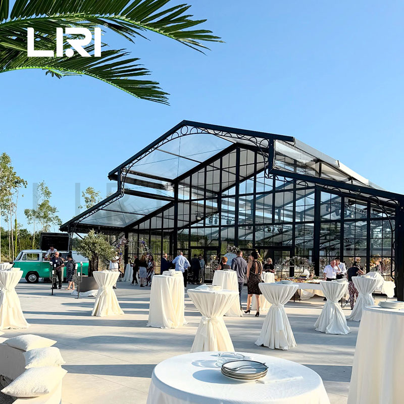 Atrium Tent, Black Pastoral Marquee Tent, Glass Orangery Tent