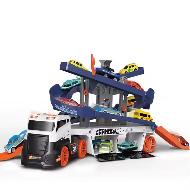 Kids Electric Track Transport Car Toy Carrier Vehicle Truck Toy Sound Light Toy