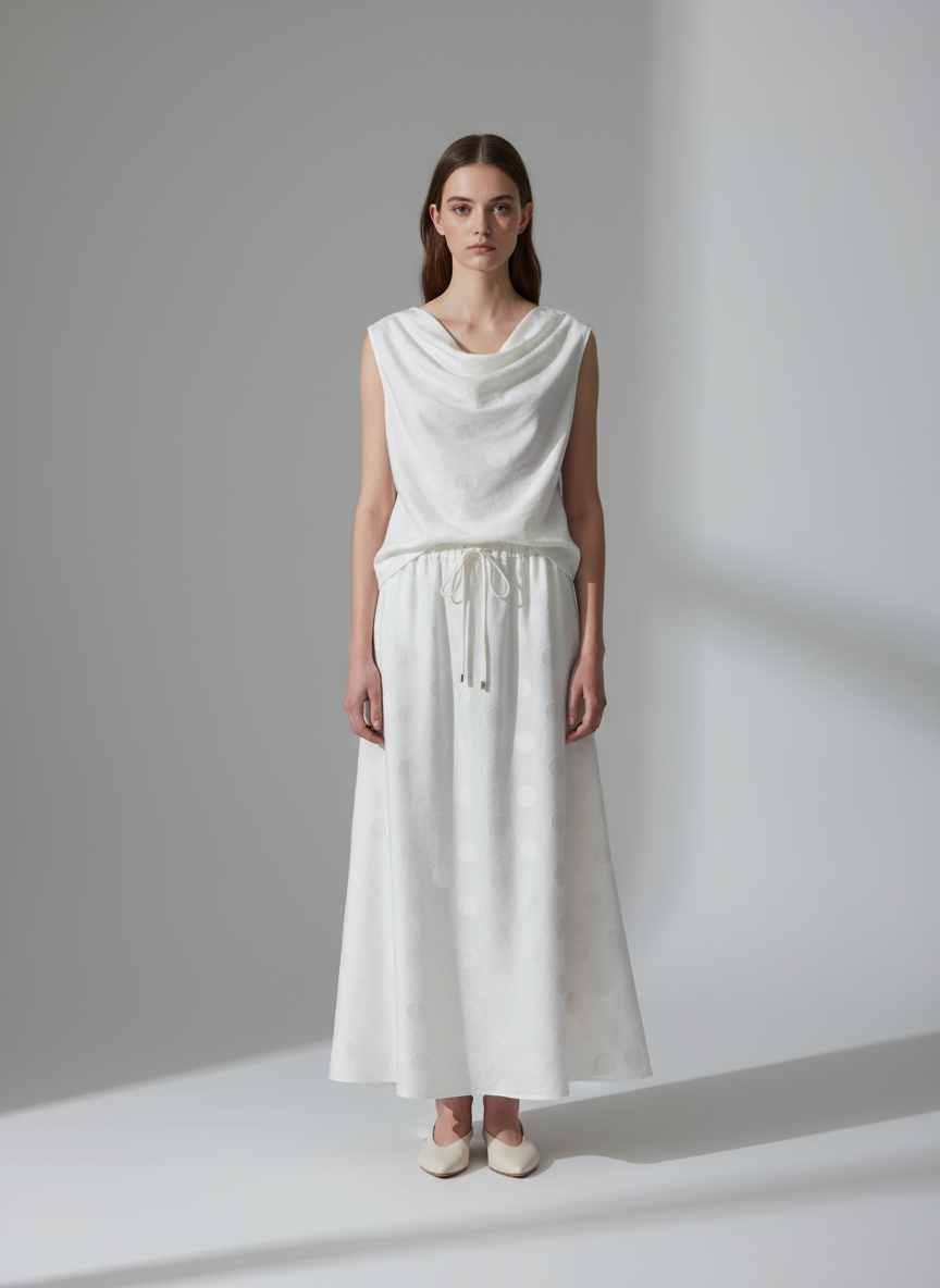 Guangzhou Henghui Sheng Spring/Summer New Collection: Wave Dot Jacquard Tencel Transparent Fabric