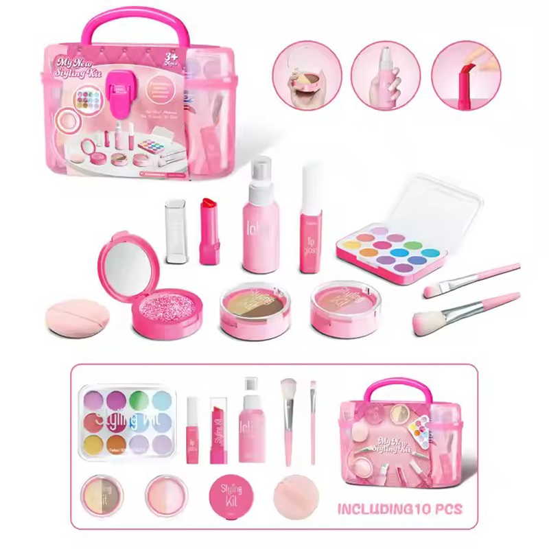 Girls Make Up Set Toy Kids Fake Cosmetics Toy Makeup Toy Pretend Play Toy