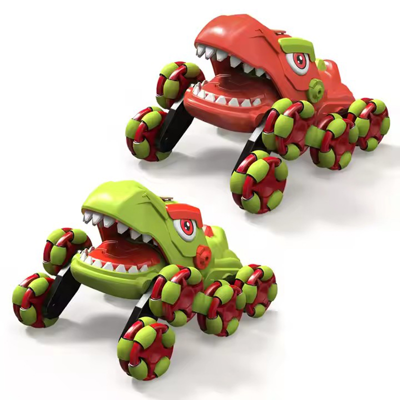 Kids Dinosaur Spray Stunt Car Toy Music Light Drift RC Car Toy Remote Control Dinosaur Car Toy