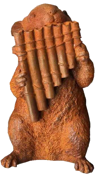 A hamster playing the panpipe