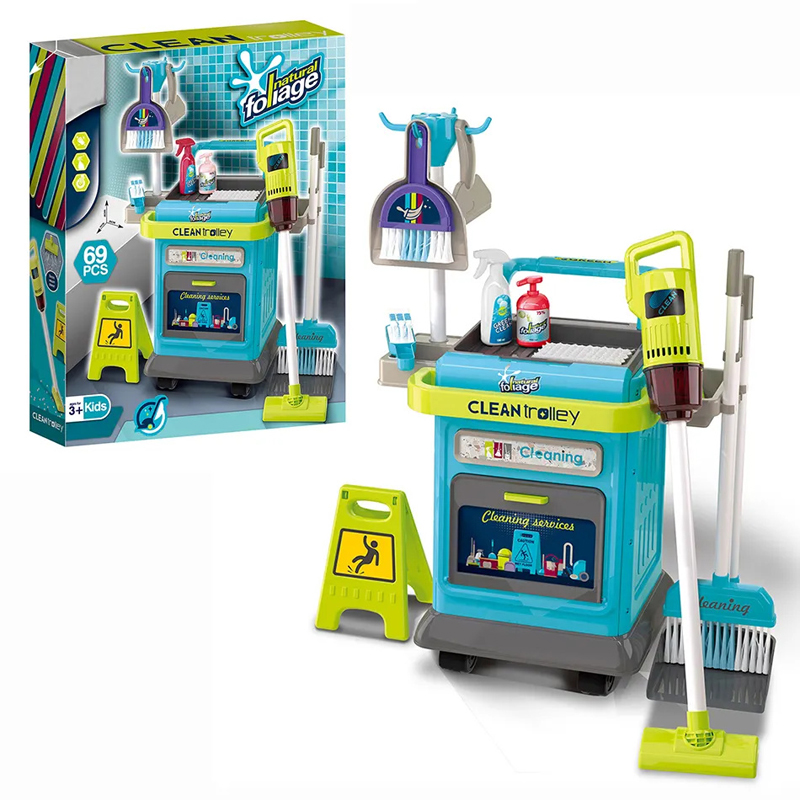 Kids Cleaning Set Toy Vacuum Cleaner Toy Interactive Learning Toy Pretend Play Toy