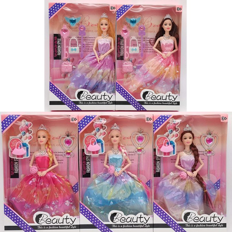 Beauty Princess Set Toy Fashion Girl Dolls Toy Doll Wedding Dress Accessories Toy