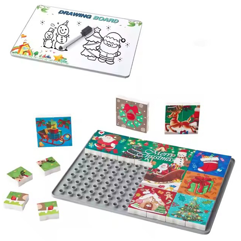 Kids Drawing Board Building Blocks Toy Mini Puzzle Toy Wholesale Christmas Gift Toys