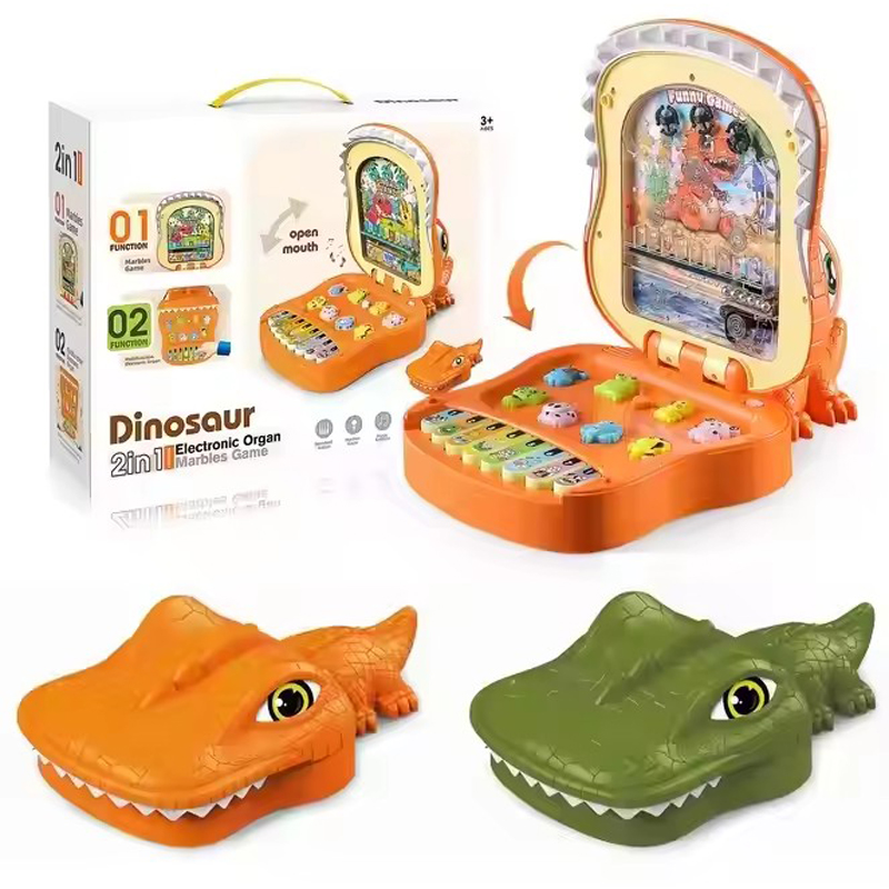 Dinosaur Piano Toy Kids Marbles Game Machine Toy Interactive Music Toy Electronic Organ Toy