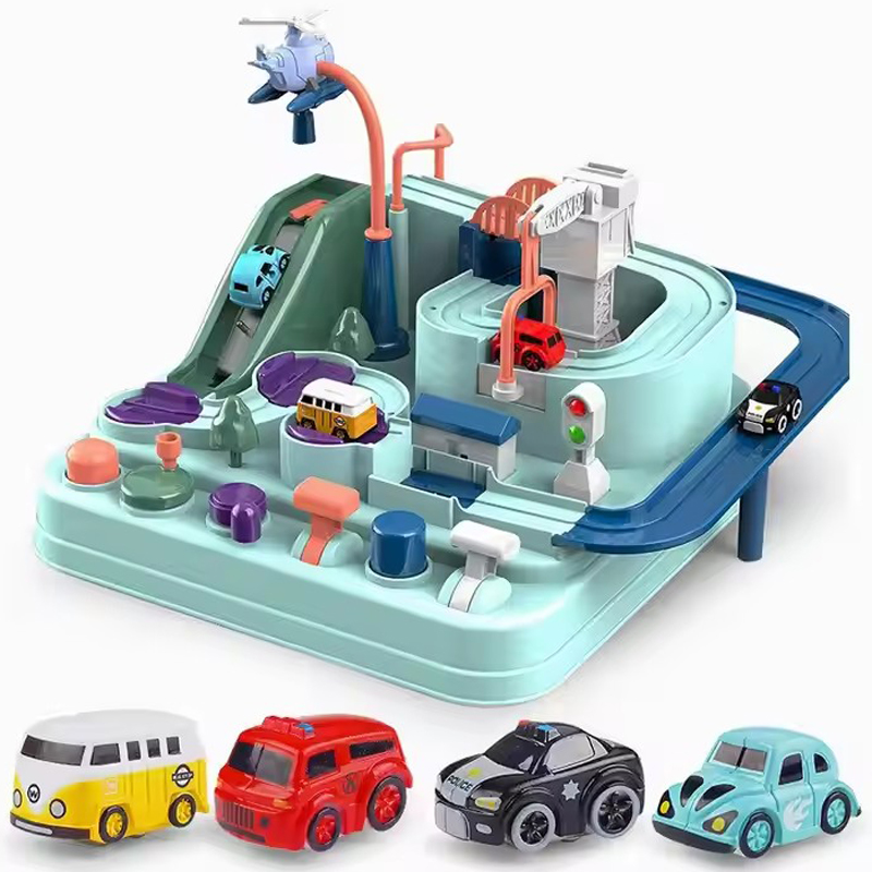 Kids Race Track Car Toy Battery Operated Railway Train Toy Rail Vehicle Toy Educational Toy