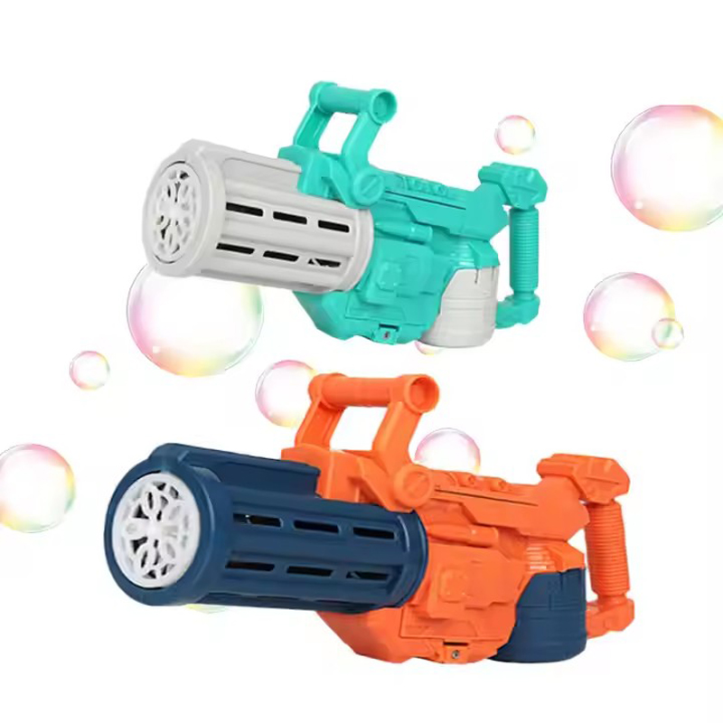 Kids Electric Bubble Gun Toy Summer Water Game Toy Gatling Bubble Gun Toy