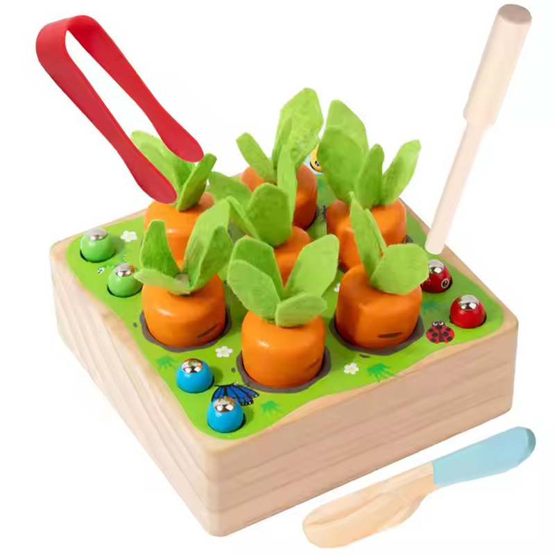 Pull Out Radish Game Toy Wooden Toy Montessori Toy Kids Educational Toy
