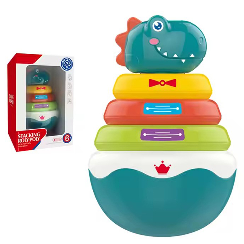 Dinosaur Tumbler Toy Baby Stacking Toy Wholesale Educational Toy Montessori Toy