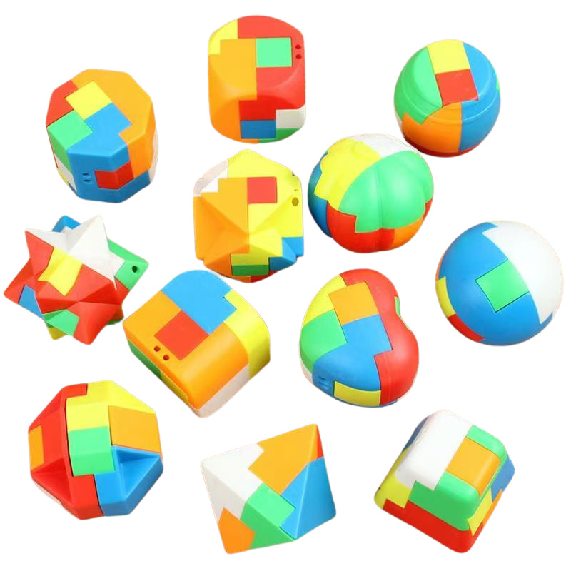3D Magic Cube Luban Lock Toy Assembly Ball Keychain Toy Kid Develop Intelligence Toy
