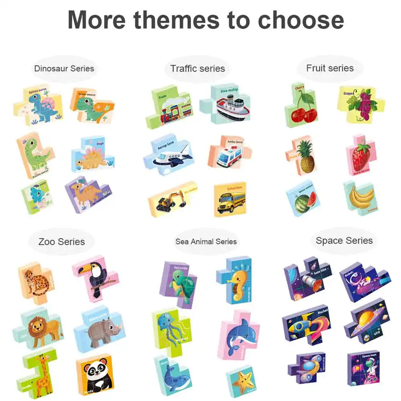 3D Cubes Magnetic Puzzle Toy Kid Jigsaw Toy Educational Toy