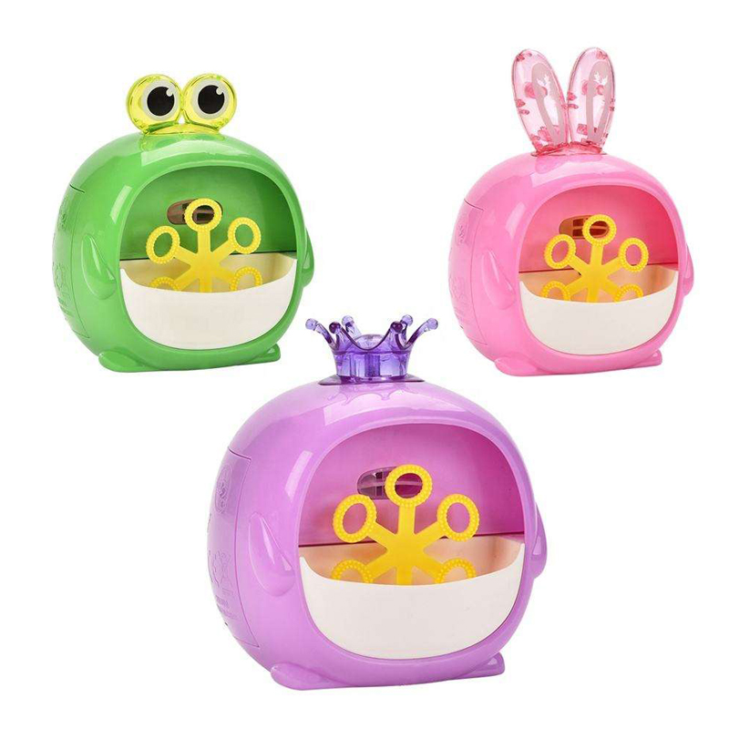 Children Mini Automatic Blowing Bubble Toy Cartoon Bubble Machine Toy Summer Outdoor Toy
