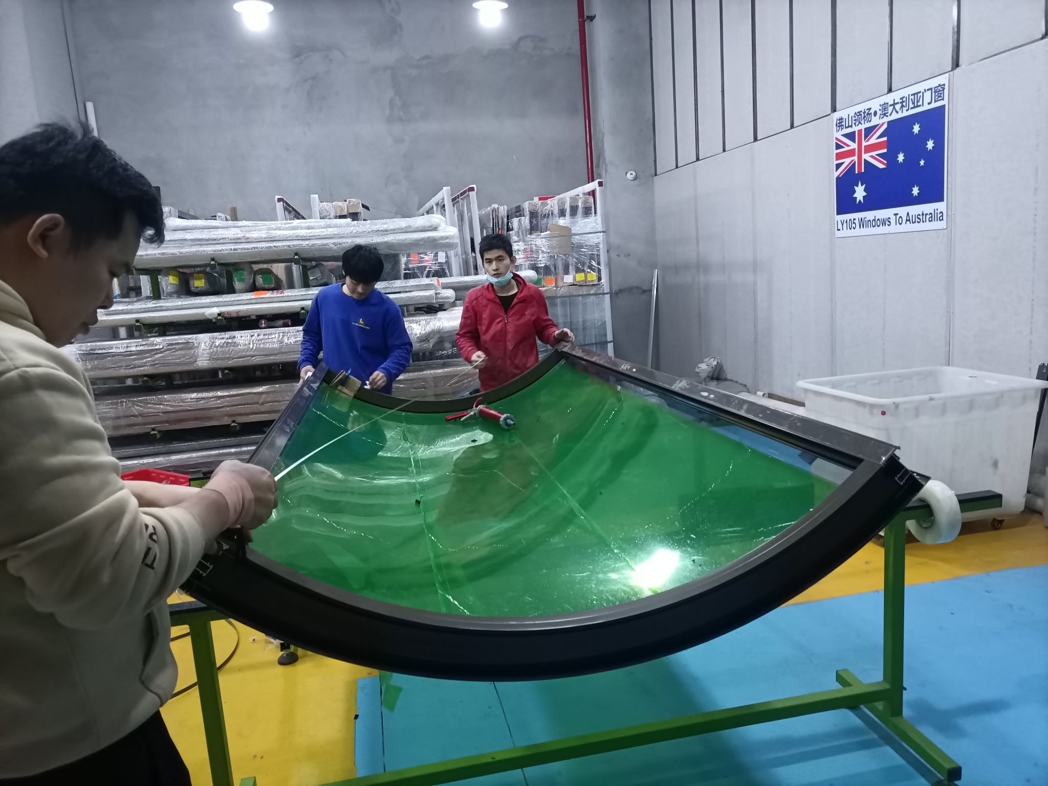 curved Australian fixed windows
