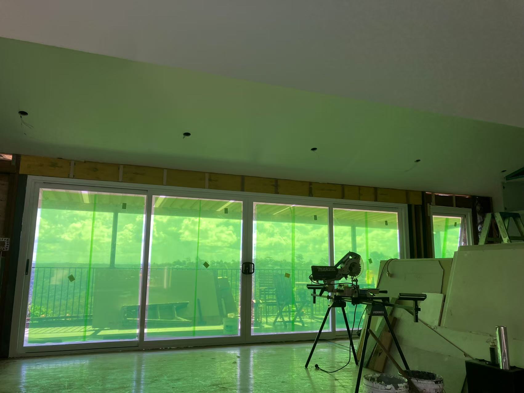 balcony sliding stacker door