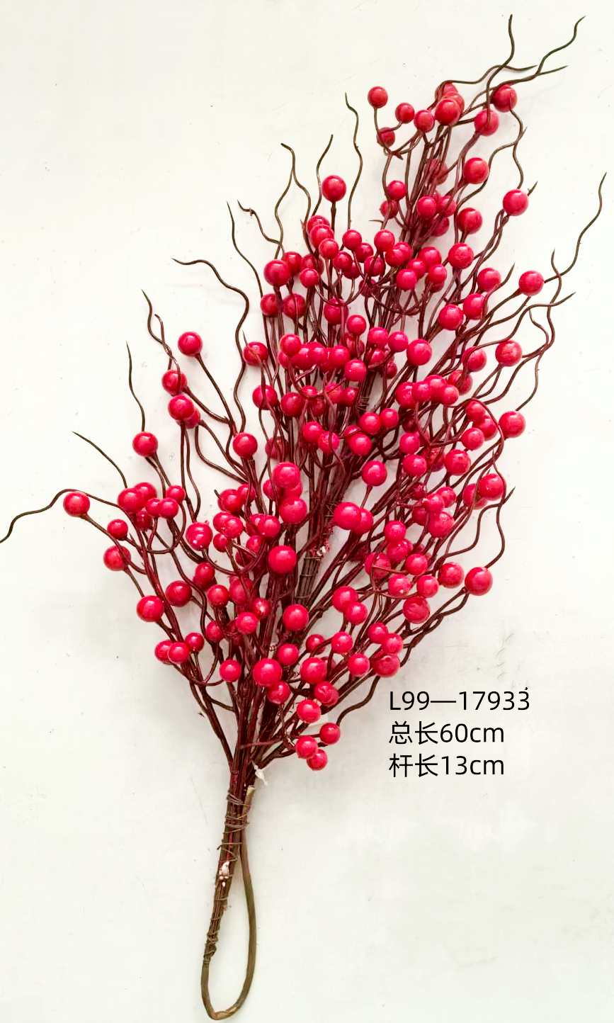 Red berry-themed decorations