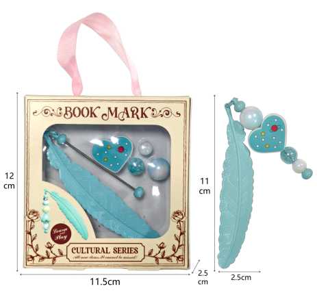 DIY Beaded Bookmarks (Teal Blue)