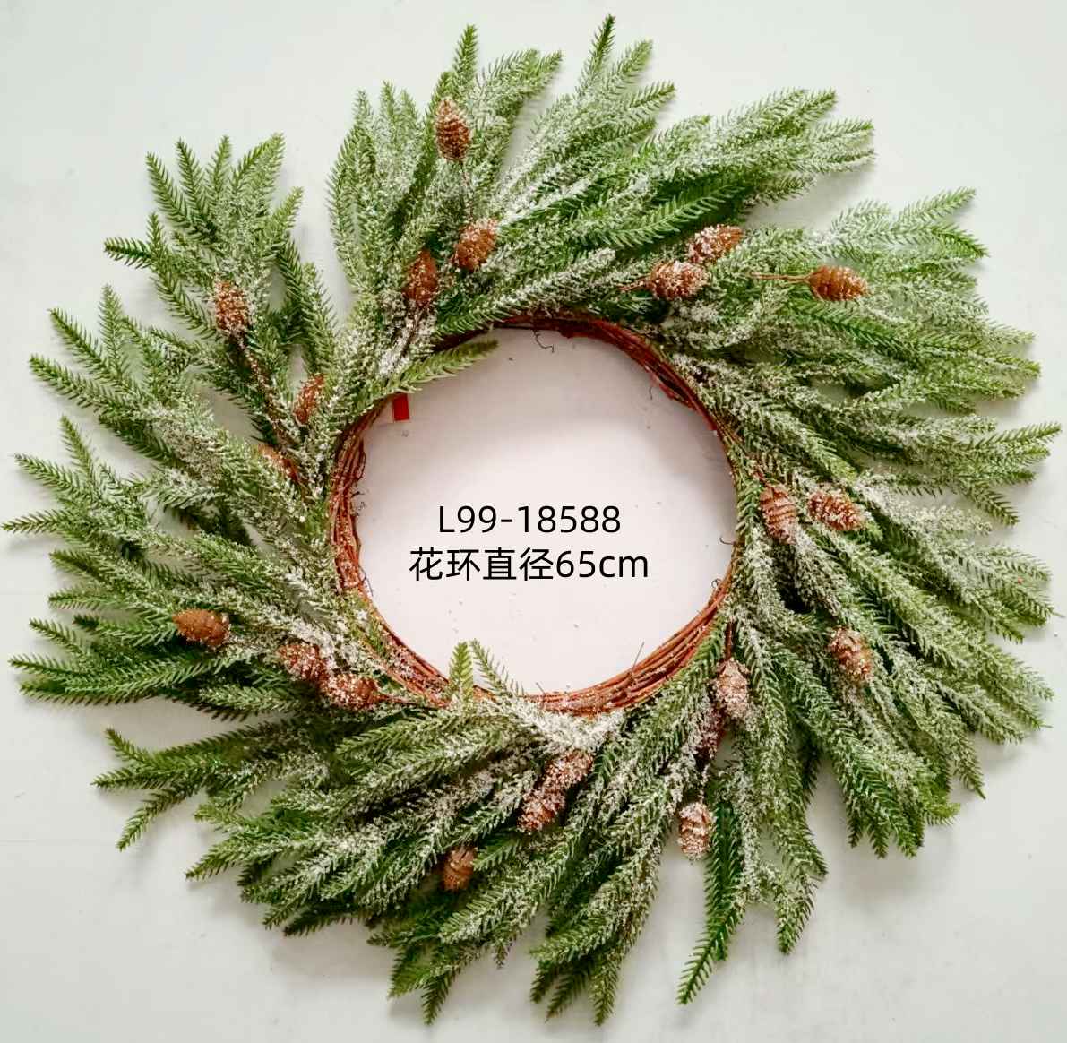 Green floral wreath decorations