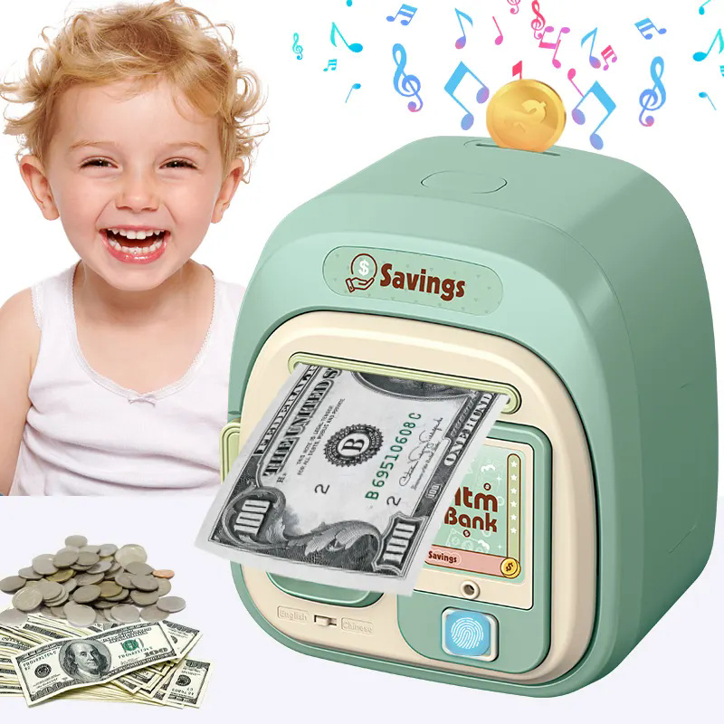 Kids Money Box Toy Intelligent fingerprint Savings Box Toy Piggy Bank Toy