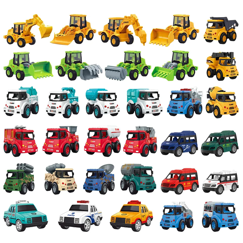 Cartoon Mini Inertial Toy Pull Back Car Toy Small Truck Toy Promotional Toy