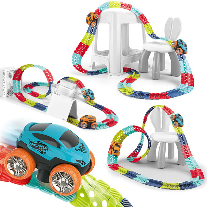 DIY Racing Track Assembly Toy Track Toy Kid Educational Toy Changeable Track Toy