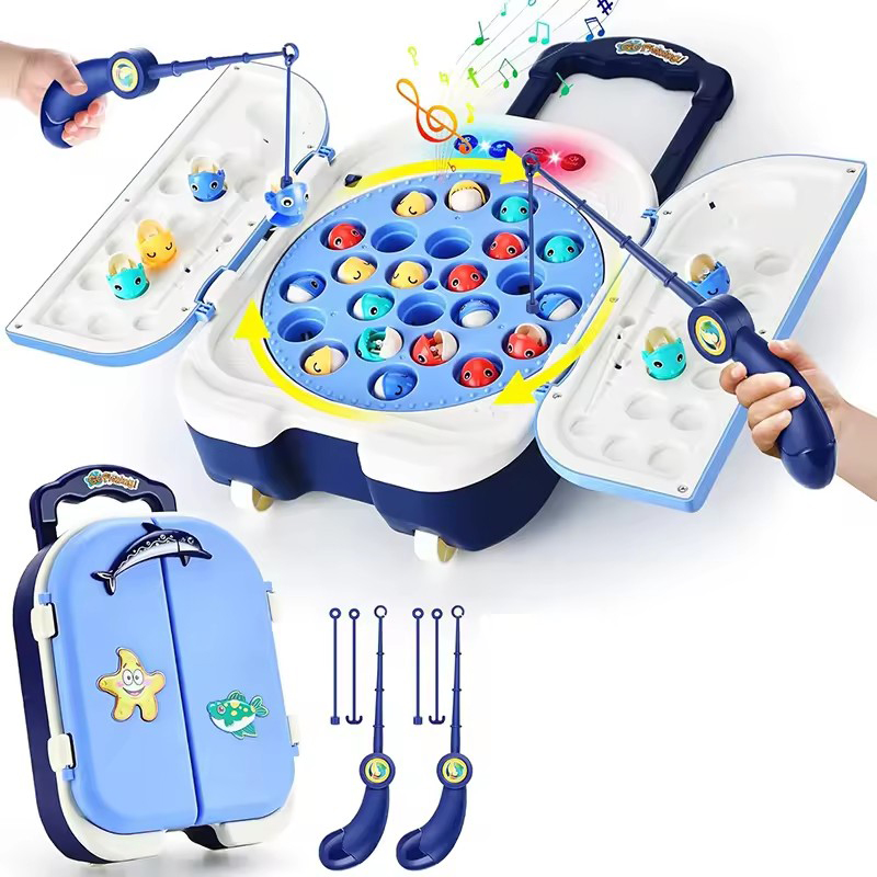 Magnetic Fishing Toy Suitcase Fishing Game Toy Kid Educational Toys