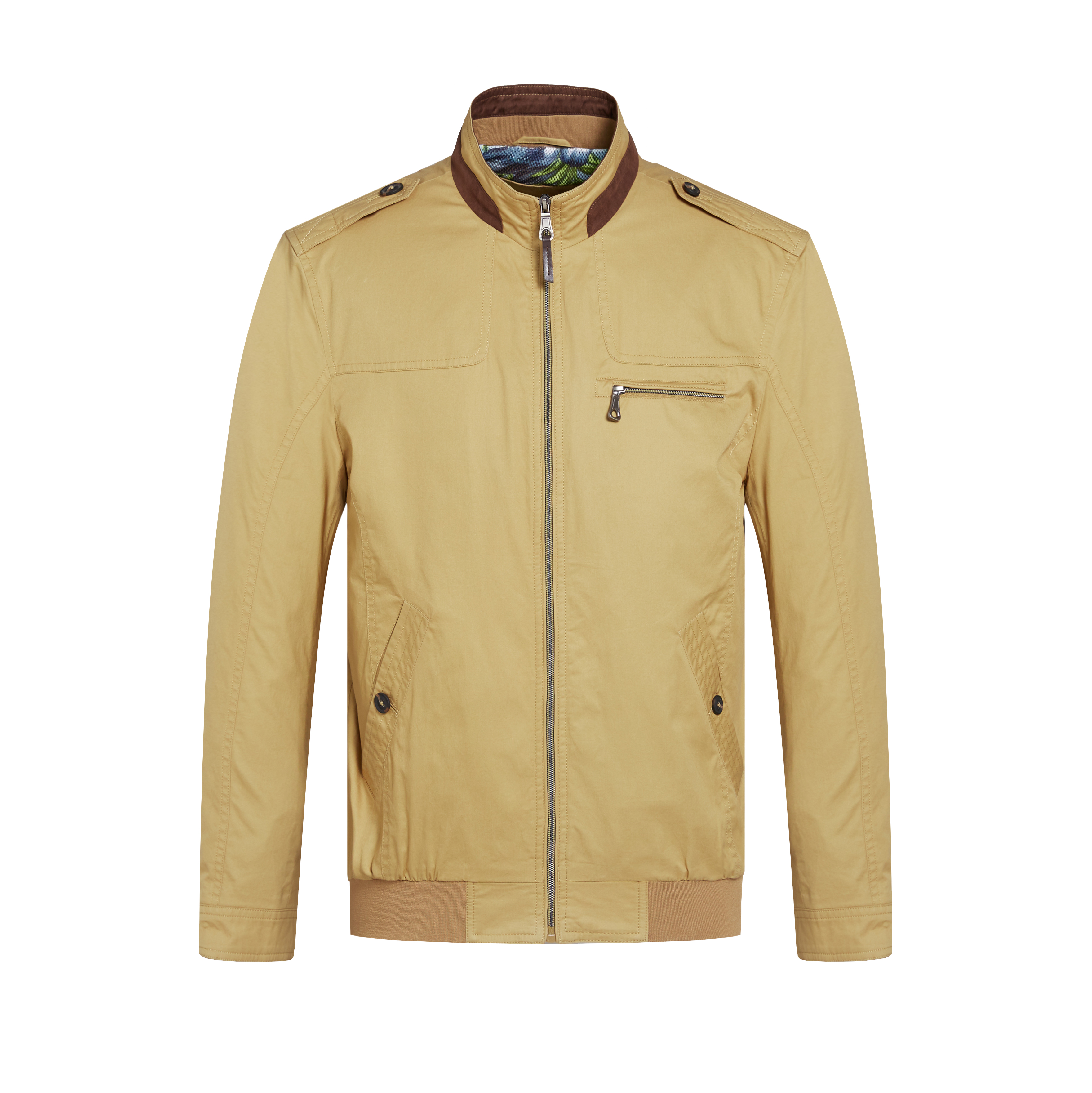 new design casual stand collar motorcycle cotton jacket for men