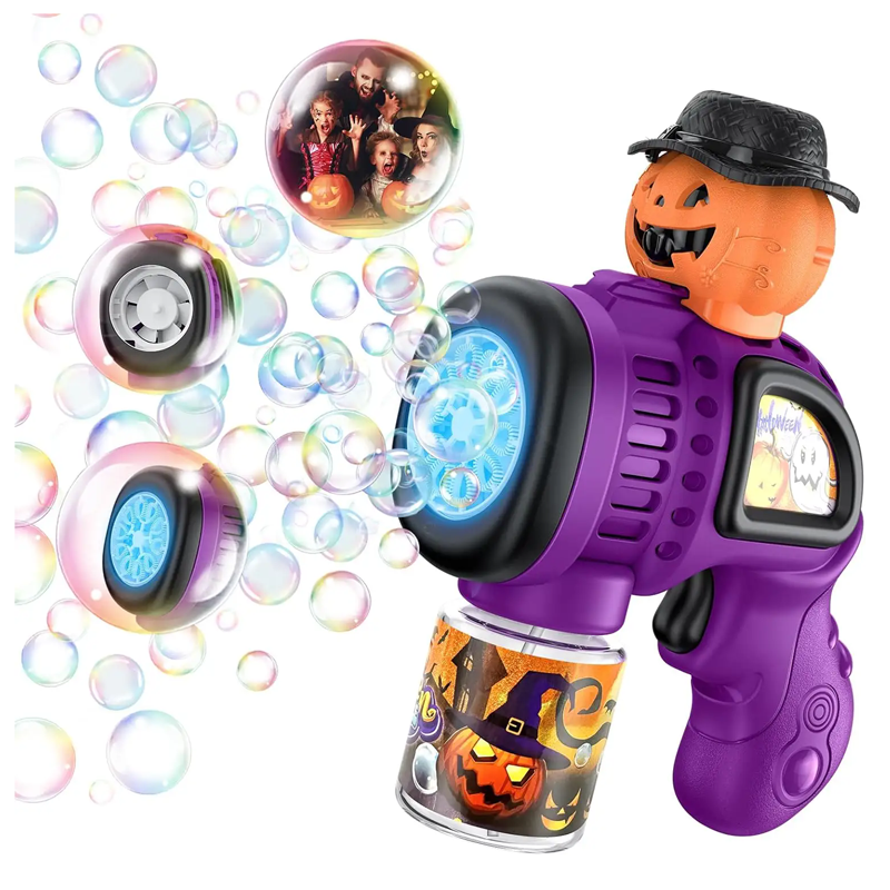 Pumpkin Bubble Gun Toy Halloween Toys Outdoor Toys Kid Gift Toy