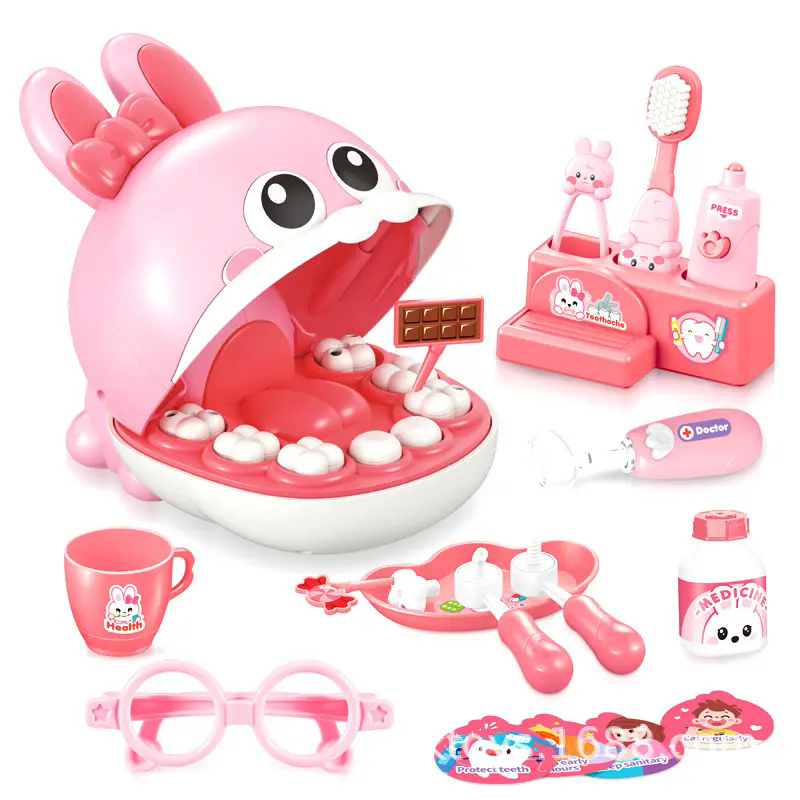 Rabbit Dentist Toy Doctor Set Toy Kid Pretend Play Toy Wholesale Plastic Toys
