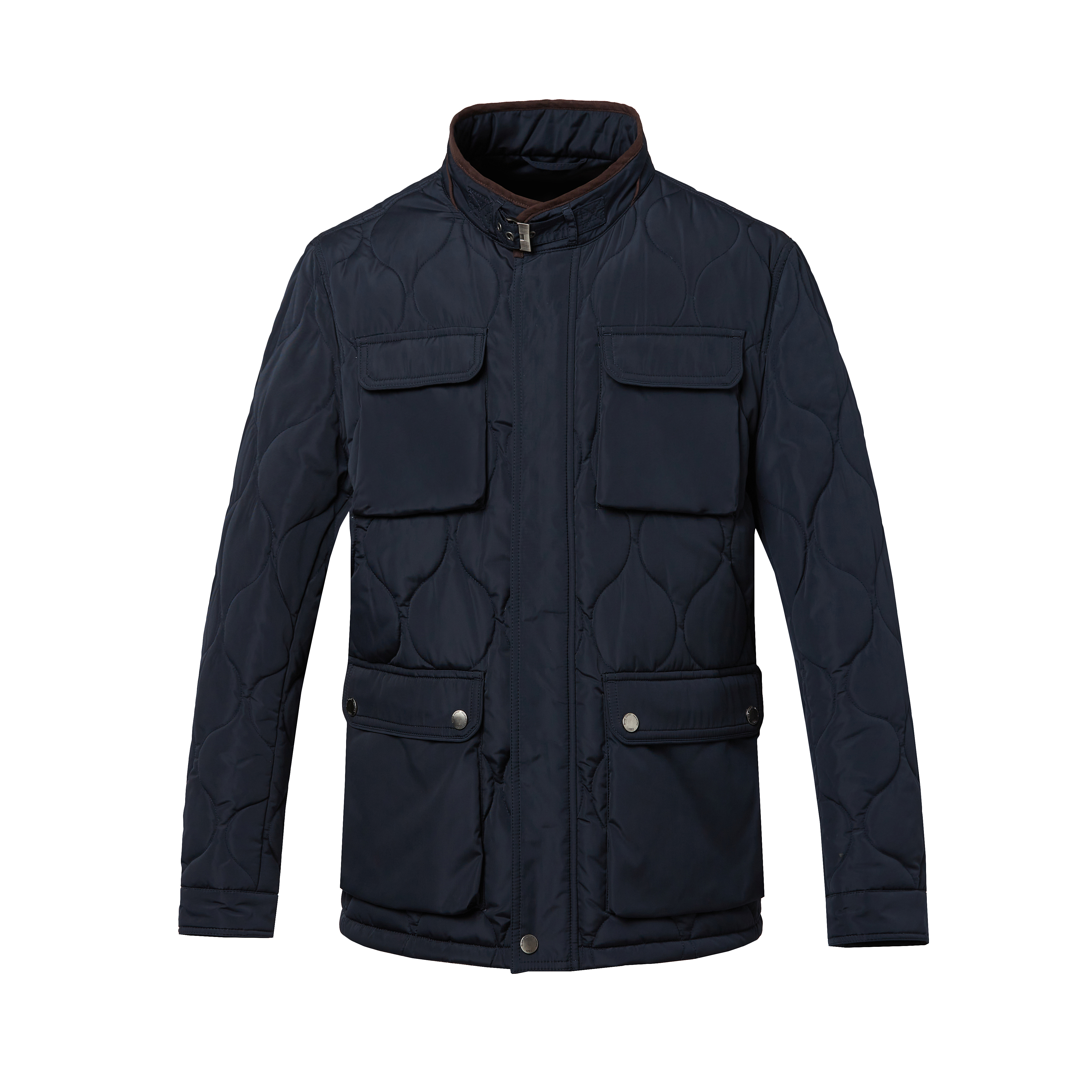 Polyester Jackets Blue Wholesale Custom Winter Coating Waterproof Classical Mens Quilted Jacket