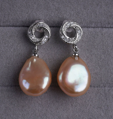 The cultured freshwater pearl earrings accessory for clothing