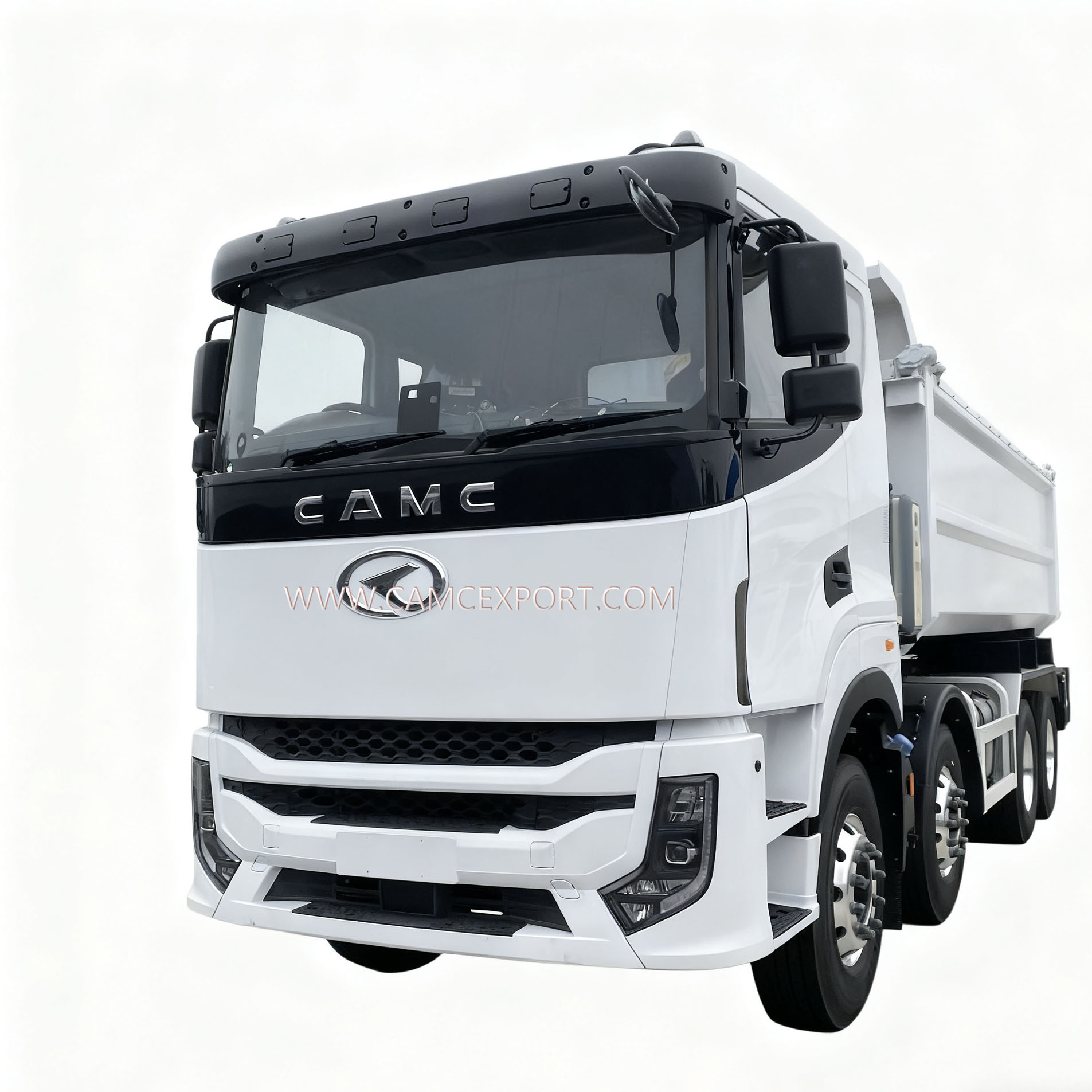 CAMC 8x4 Right-Hand Drive Dump Truck, White