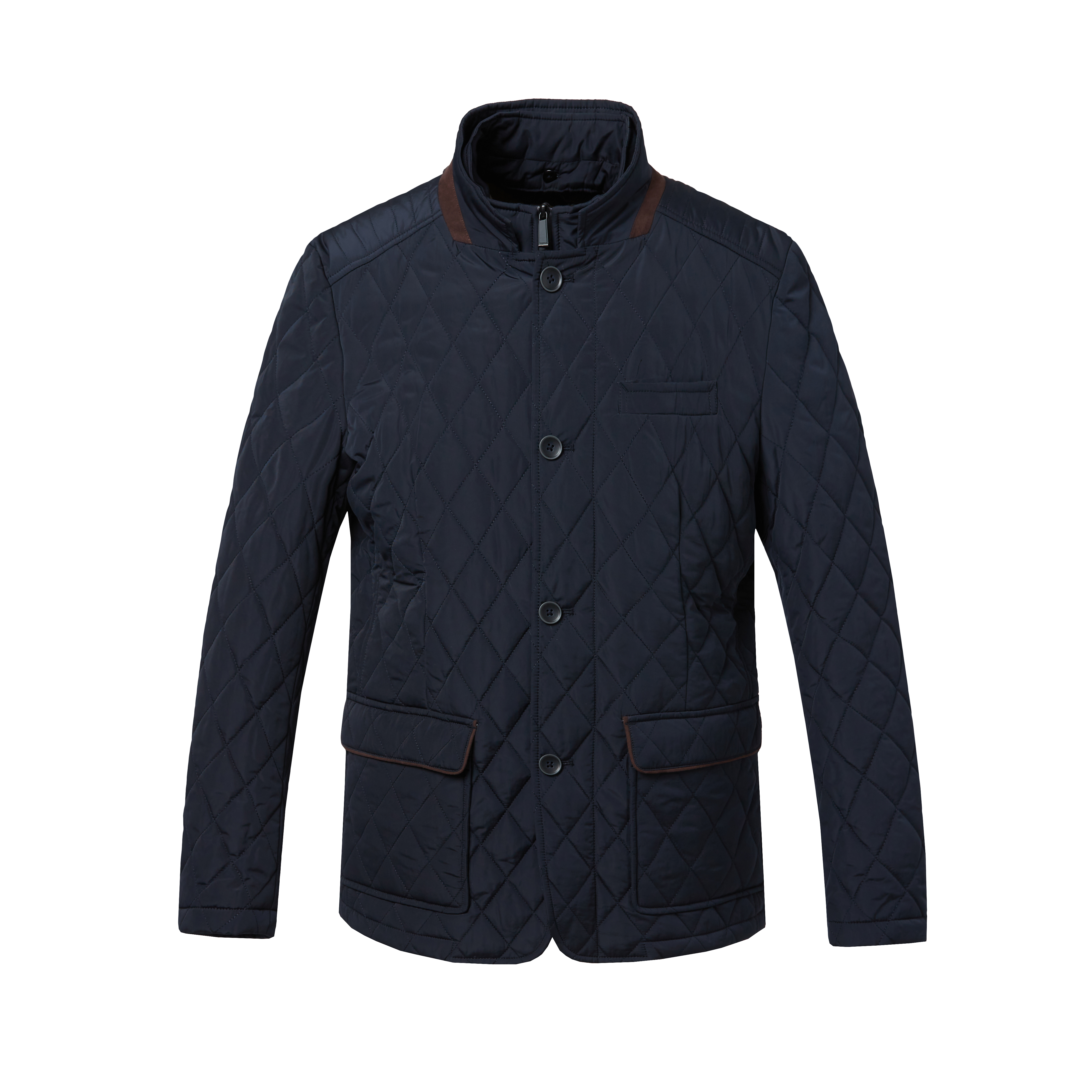 Wholesale Classical Waterproof Quilted Stand Collar Men Winter Jacket