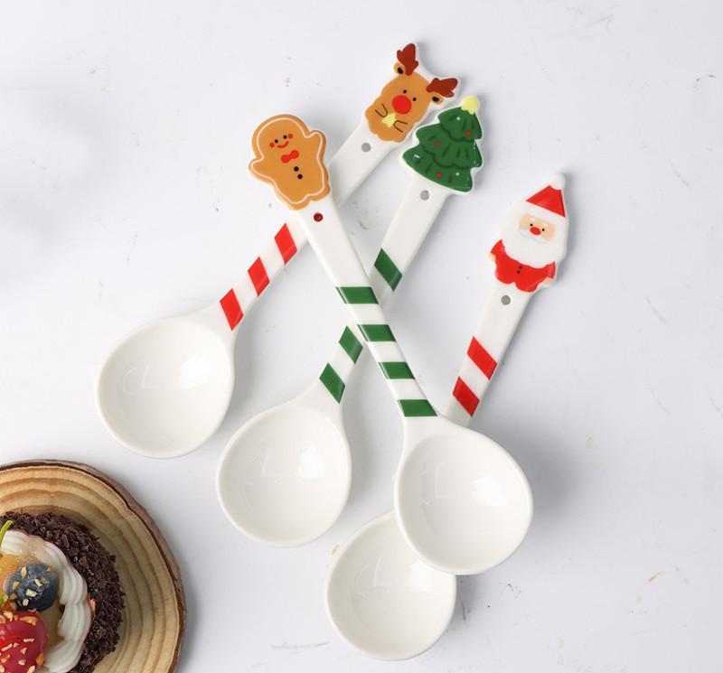 Christmas Series Cheese Knife Cream Knife Soup Spoon Plate