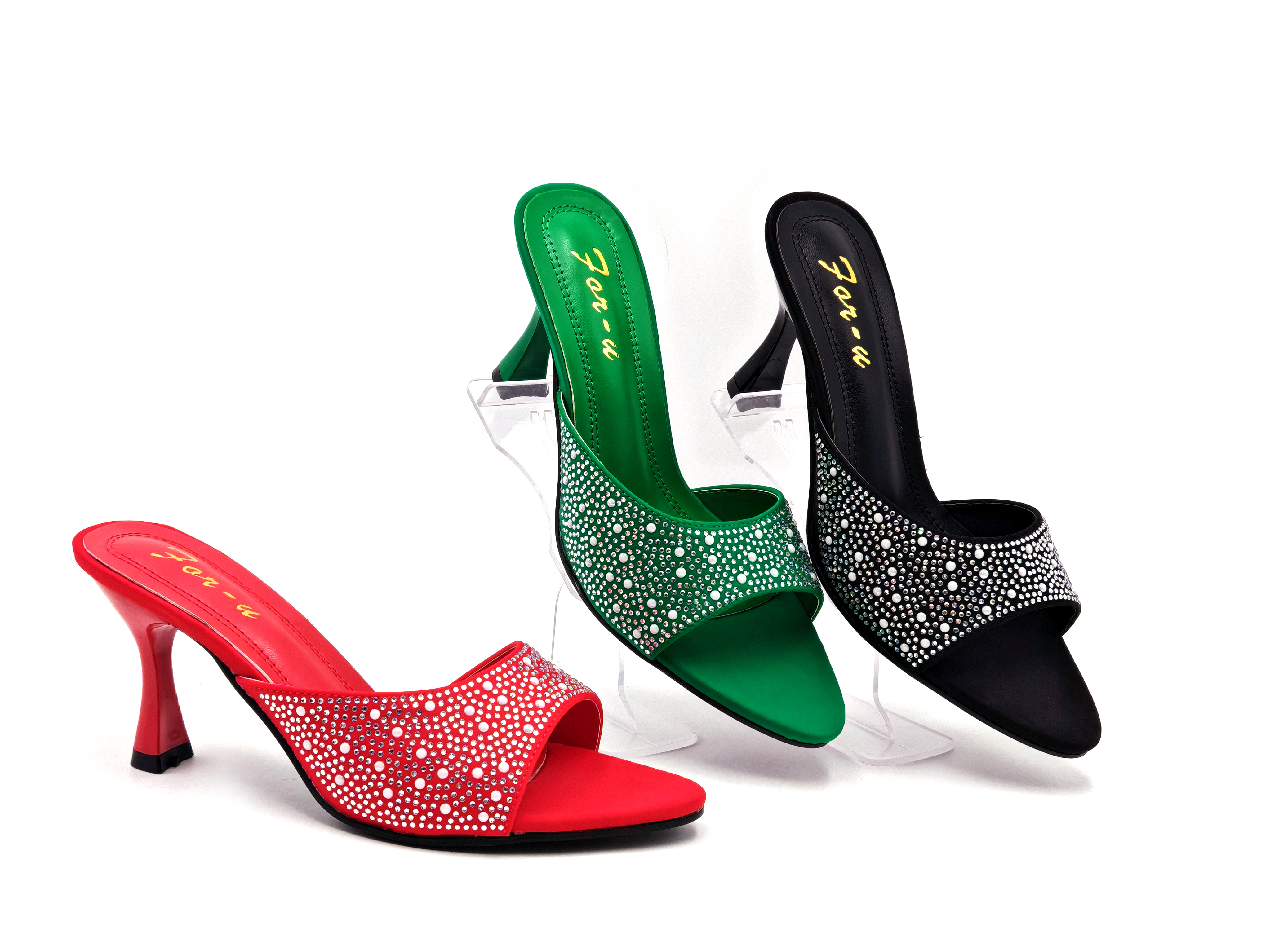 Fashionable slippers with high heels, new model
