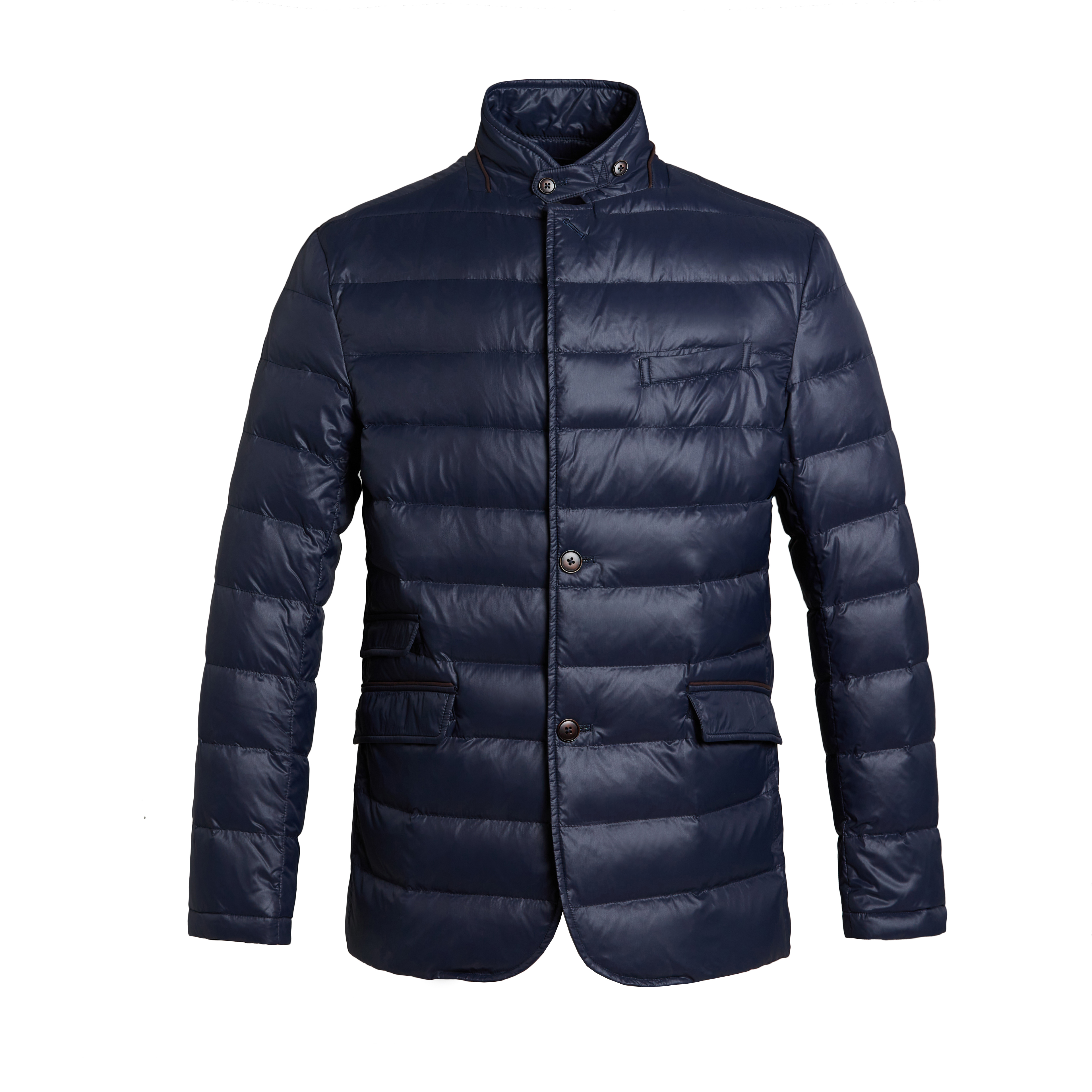 New Style Oem Winter Men Waterproof Nylon Casual blazer Down Jacket with Collar Badge