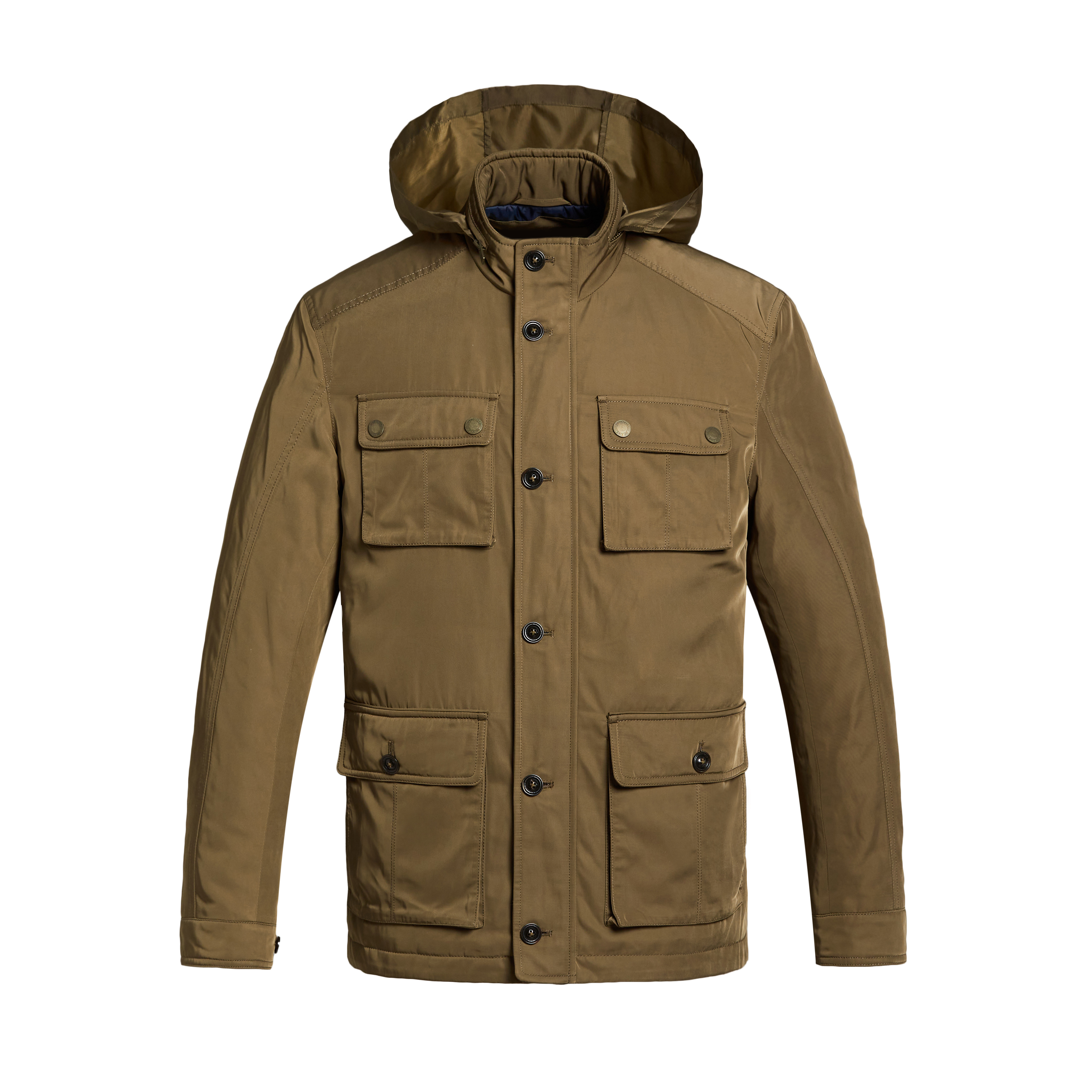 Men Jacket and Coat Waterproof Warm Two Way Hooded Classical Thick Jacket Winter Quilted Jacket