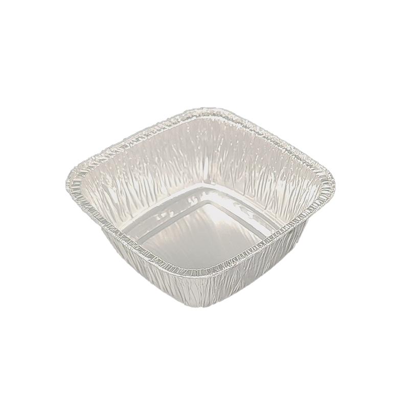 Disposable Aluminum Foil Square Container 250ml for Baking and Food Storage
