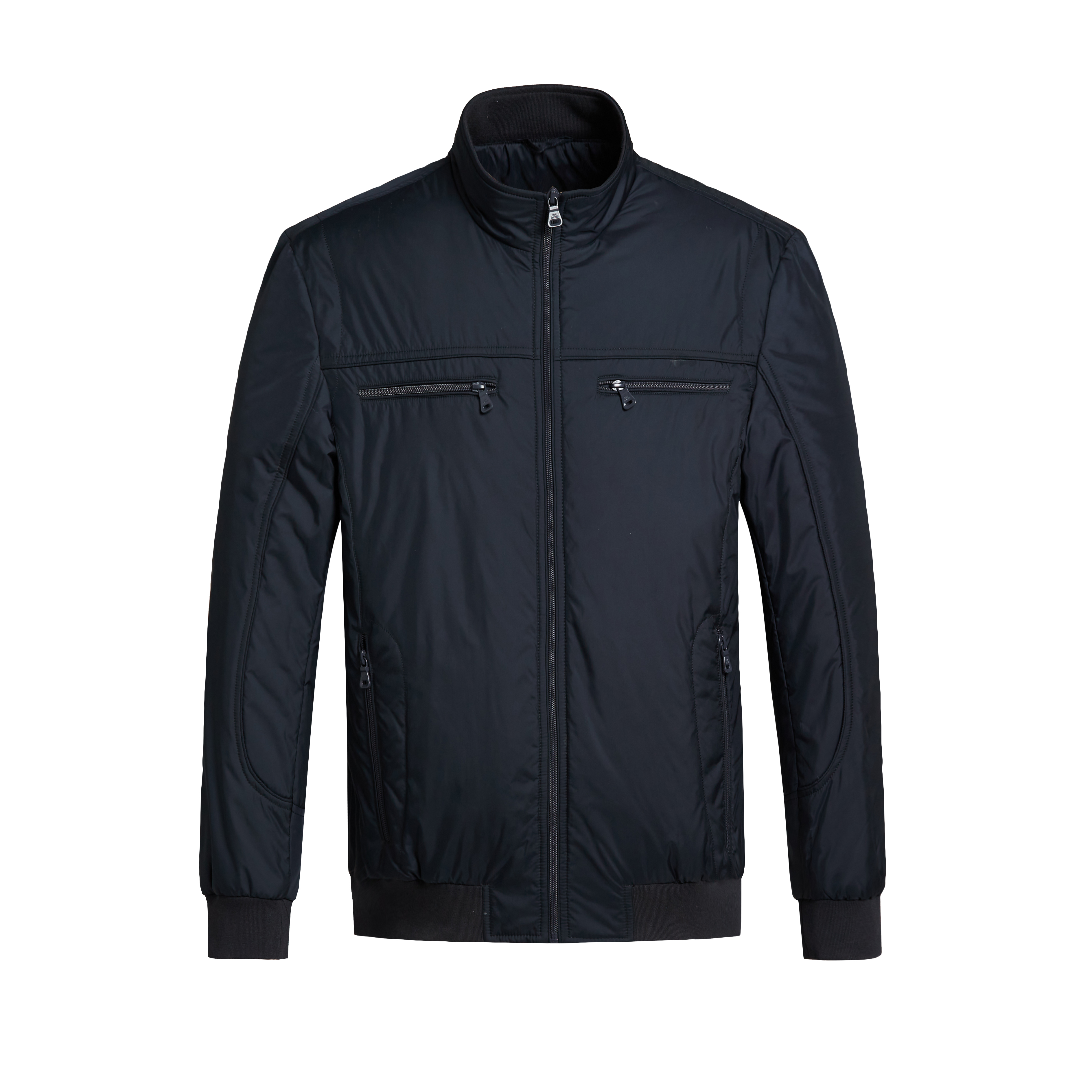 Factory Custom Causal Polyester Light Weight Bomber Men Jacket with Zipper Plus Size