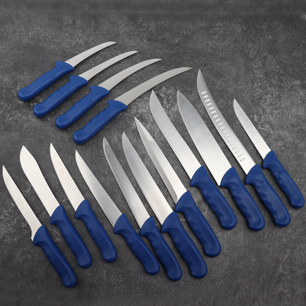 Hip-home 2025 Stainless Steel Blade Kitchen Knife Plastic 10inch Butcher Knife for Home Restaurant